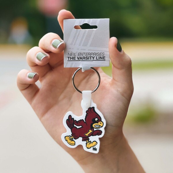 Walking Cy Vinyl Keytag (2"x1.5")